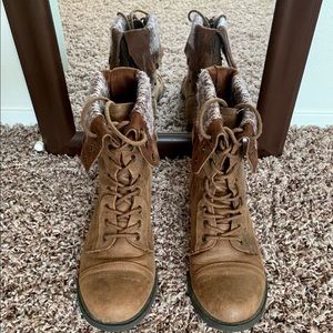 Just Fab Lace Up Boot Size 9